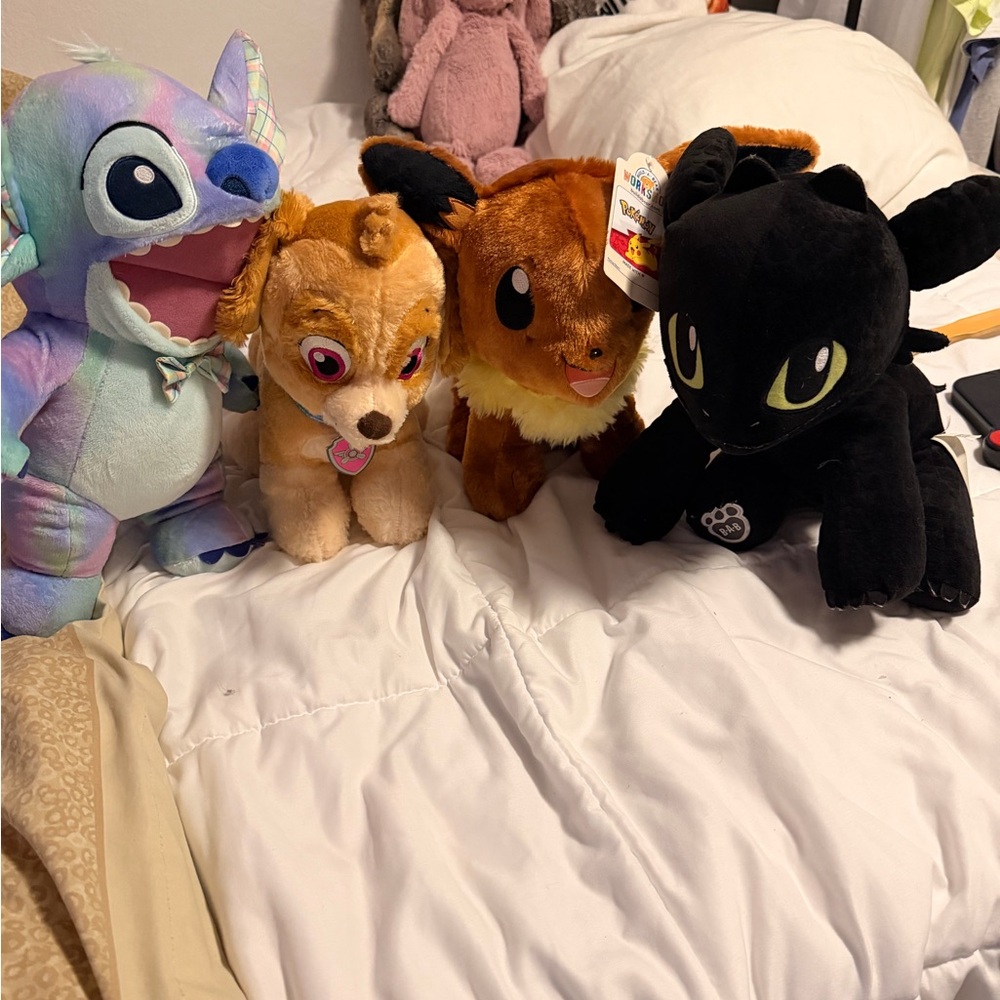 Set of Four BuildABear stuffed animals $20 each or all four for $60 OBO PERFECT!